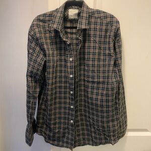 Billy Reid Multicolor Plaid Casual Shirt